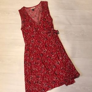 Universal Thread Red Floral Wrap Dress